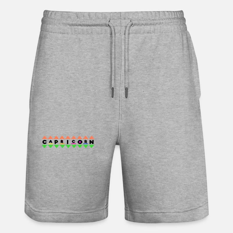 Gezeiten Aberglaube Steinbock Astrologie Spruch - Stanley/Stella Unisex Bio Joggingshorts Trainer  - Grau meliert