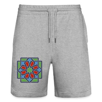 Andalusia 4 - Stanley/Stella Trainer Unisex Organic Jogging Shorts - heather grey - Front - Nik (191cm) & Marisol (170cm)