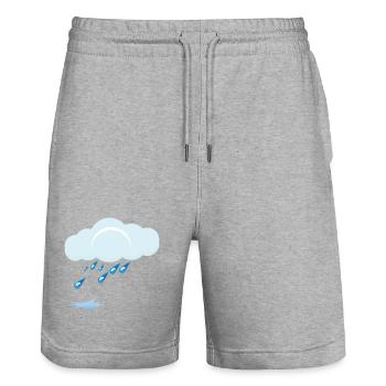 Rain - Stanley/Stella Trainer Unisex Organic Jogging Shorts - heather grey - Front - Nik (191cm) & Marisol (170cm)