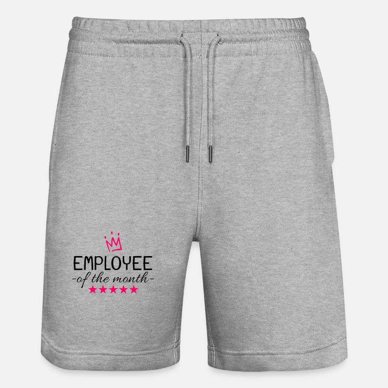 Cadeau de l’employé du mois - Short de jogging bio TRAINER Stanley/Stella unisexe - gris chiné