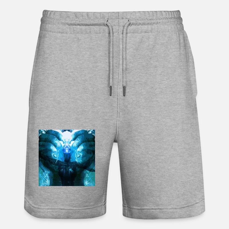 Créature réfléchissante d’un bleu profond - Short de jogging bio TRAINER Stanley/Stella unisexe - gris chiné