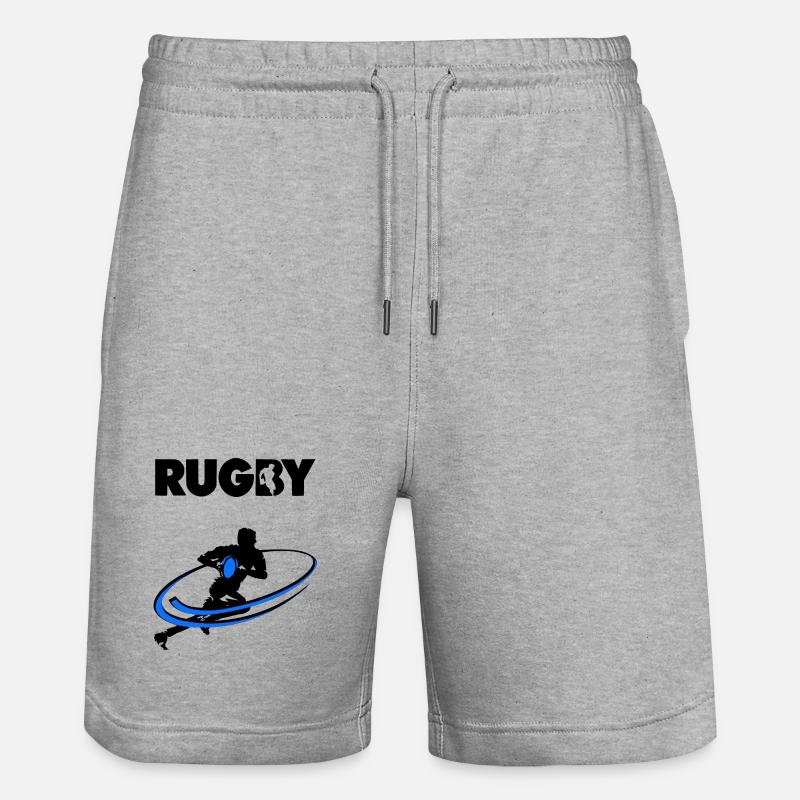 Rugby - Stanley/Stella Trainer Unisex Organic Jogging Shorts - heather grey