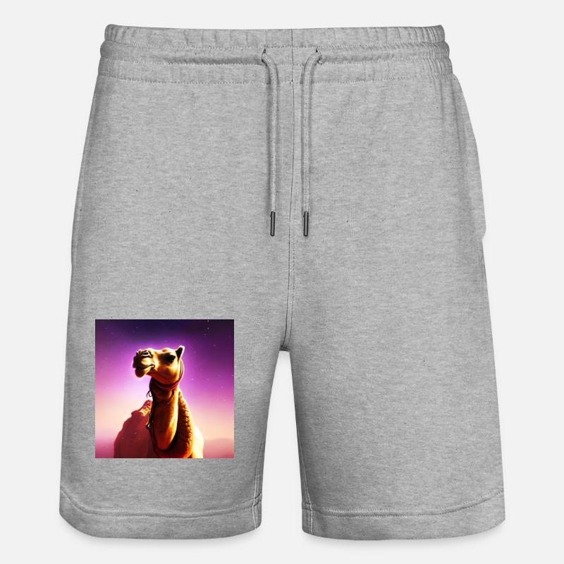Dromedary Camel - Galaxy Space - Short de jogging bio TRAINER Stanley/Stella unisexe - gris chiné