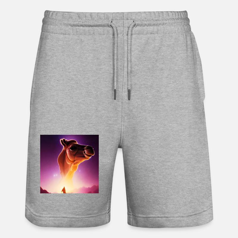 Djinn dromadaire - Short de jogging bio TRAINER Stanley/Stella unisexe - gris chiné