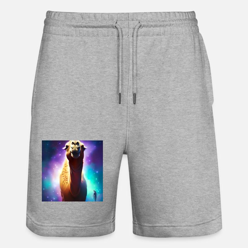 Dromedary Camel - Galaxy Space - Short de jogging bio TRAINER Stanley/Stella unisexe - gris chiné