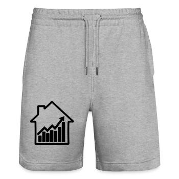 Meilleur graphique de résultats en interne. - Short de jogging bio TRAINER Stanley/Stella unisexe - gris chiné - Devant - Nik (191cm) & Marisol (170cm)