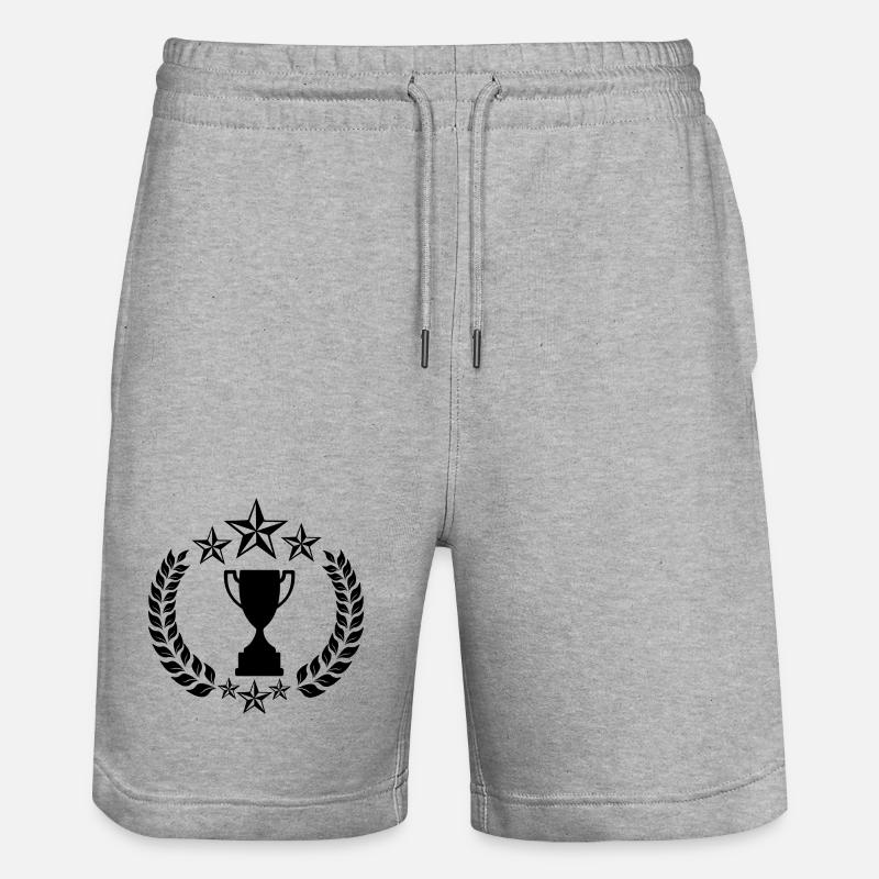 Lorbeerkranzstern oder Pokalsieger - Stanley/Stella Unisex Bio Joggingshorts Trainer  - Grau meliert
