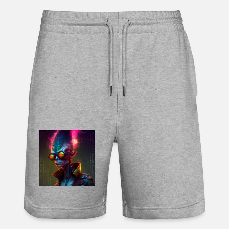 Funky alien 01 - Short de jogging bio TRAINER Stanley/Stella unisexe - gris chiné