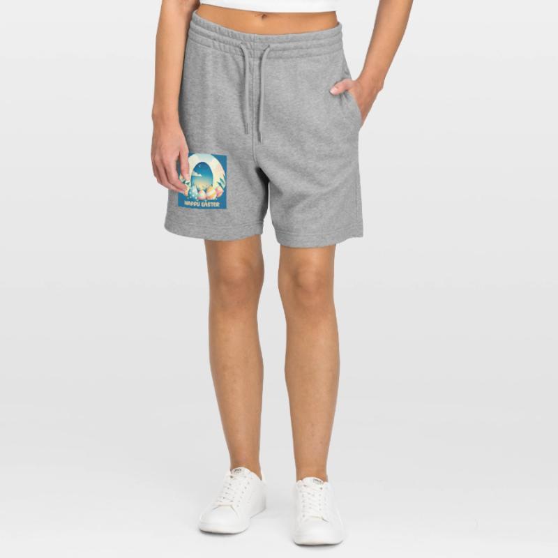 Happy Easter, Easter Egg Stanley/Stella Trainer Unisex Organic Jogging Shorts