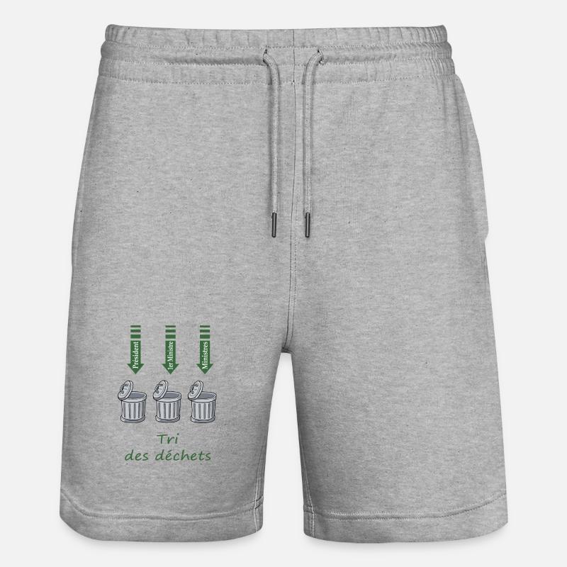 Tri des déchets - Short de jogging bio TRAINER Stanley/Stella unisexe - gris chiné