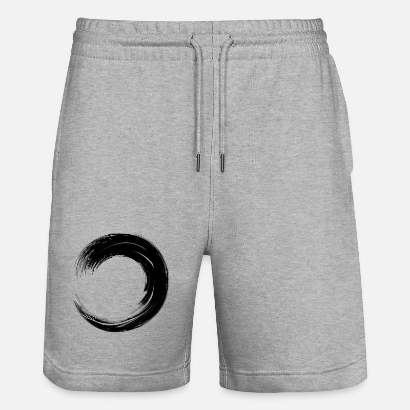 Circle Circles - Stanley/Stella Trainer Unisex Organic Jogging Shorts - heather grey
