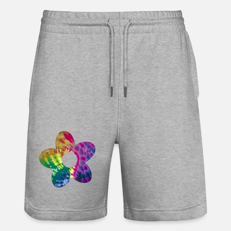 Fleur de Batik - Short de jogging bio TRAINER Stanley/Stella unisexe - gris chiné