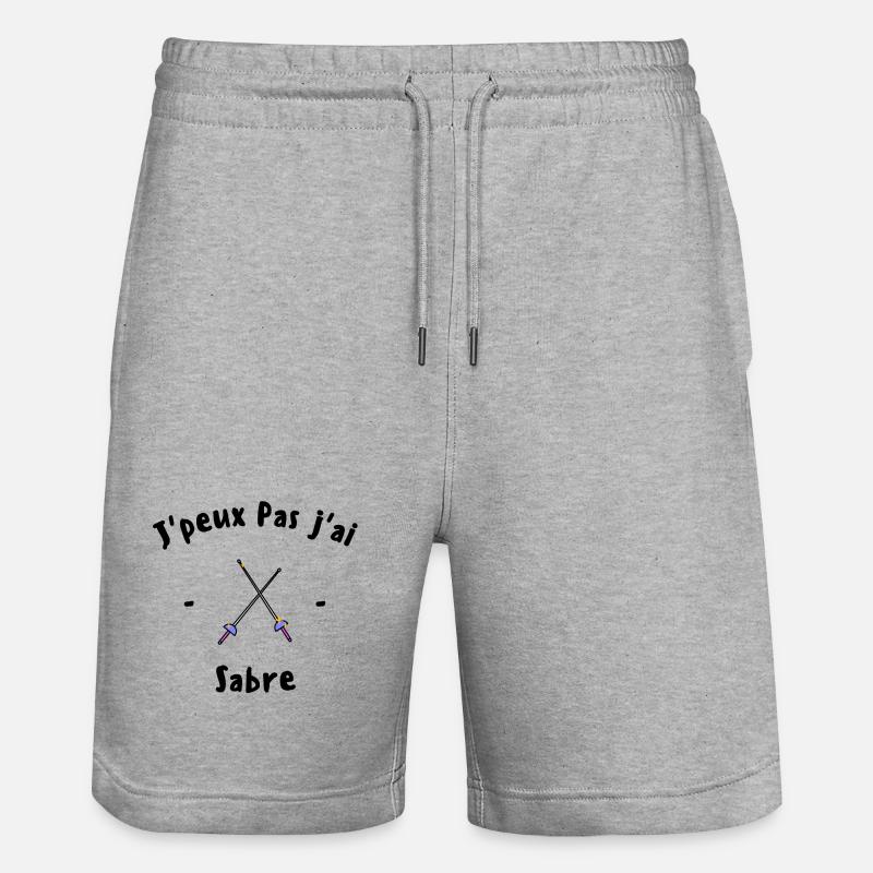 J peux pas j ai Sabre - Short de jogging bio TRAINER Stanley/Stella unisexe - gris chiné