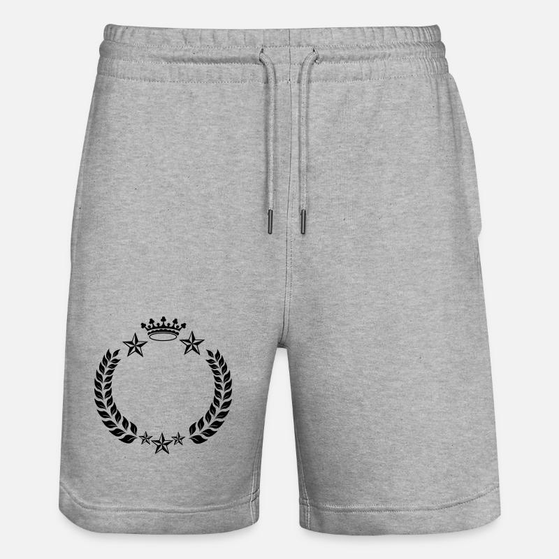 Lorbeerkranz Stern Krone - Stanley/Stella Unisex Bio Joggingshorts Trainer  - Grau meliert