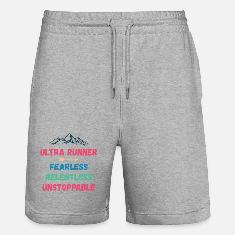 Ultra Runnner - Intrépide. Implacable. Imparable. - Short de jogging bio TRAINER Stanley/Stella unisexe - gris chiné