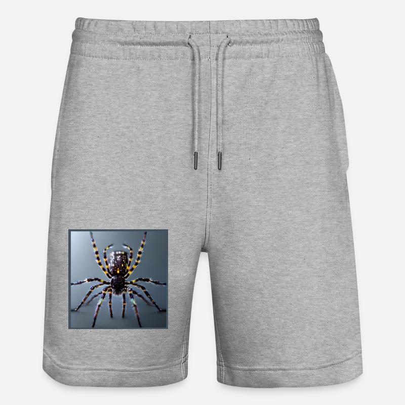 Tarentule à genoux rouges - Short de jogging bio TRAINER Stanley/Stella unisexe - gris chiné