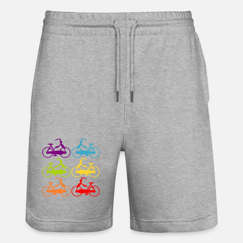 Rainbow Bicycles CYCLISTS - Stanley/Stella Trainer Unisex Organic Jogging Shorts - heather grey