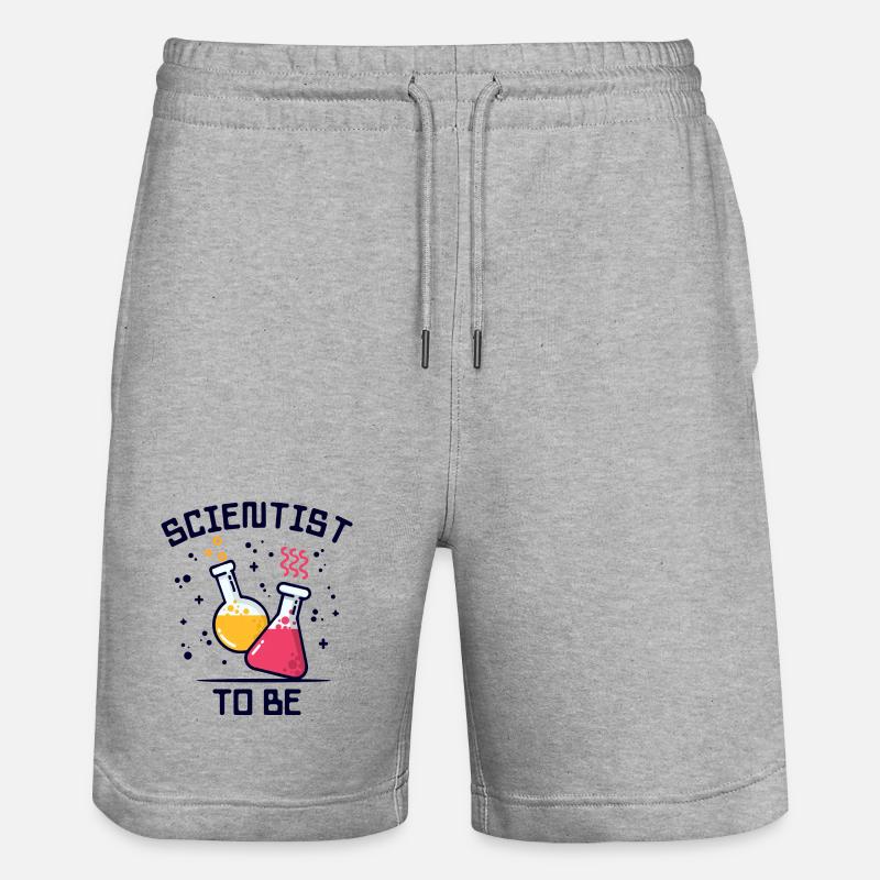 Workaholic Wissenschafter Statement Beruf Karriere - Stanley/Stella Unisex Bio Joggingshorts Trainer  - Grau meliert