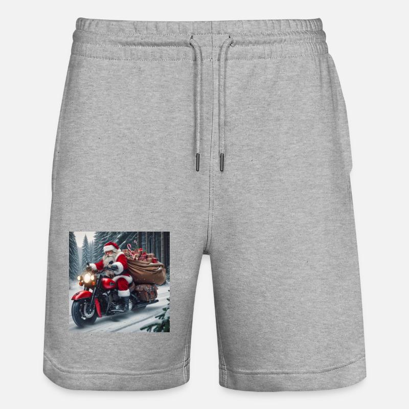 Weihnachts Design 3 - Stanley/Stella Unisex Bio Joggingshorts Trainer - Grau meliert