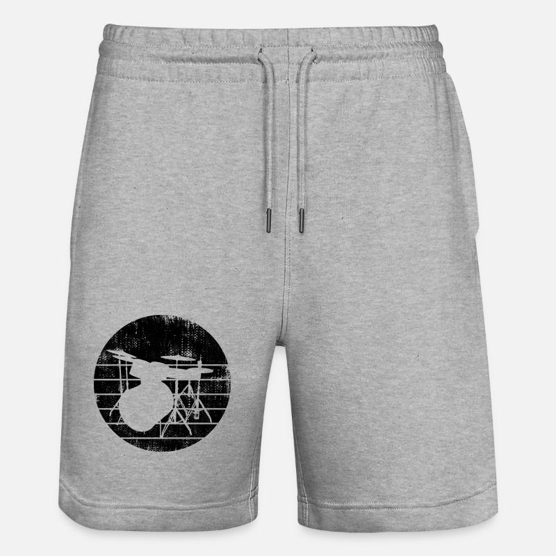 Dessin de percussion - Short de jogging bio TRAINER Stanley/Stella unisexe - gris chiné