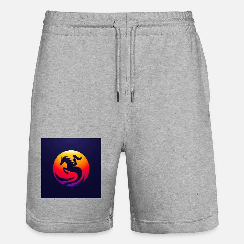 Cavalier à cheval 3 - Short de jogging bio TRAINER Stanley/Stella unisexe - gris chiné