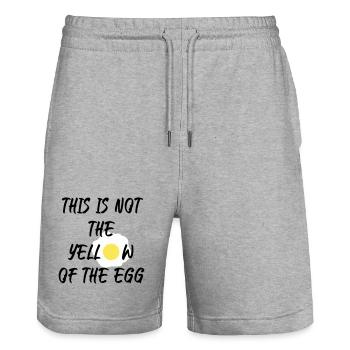 This is not the yellow of the egg - Stanley/Stella Unisex Bio Joggingshorts Trainer  - Grau meliert - Vorne - Nik (191cm) & Marisol (170cm)