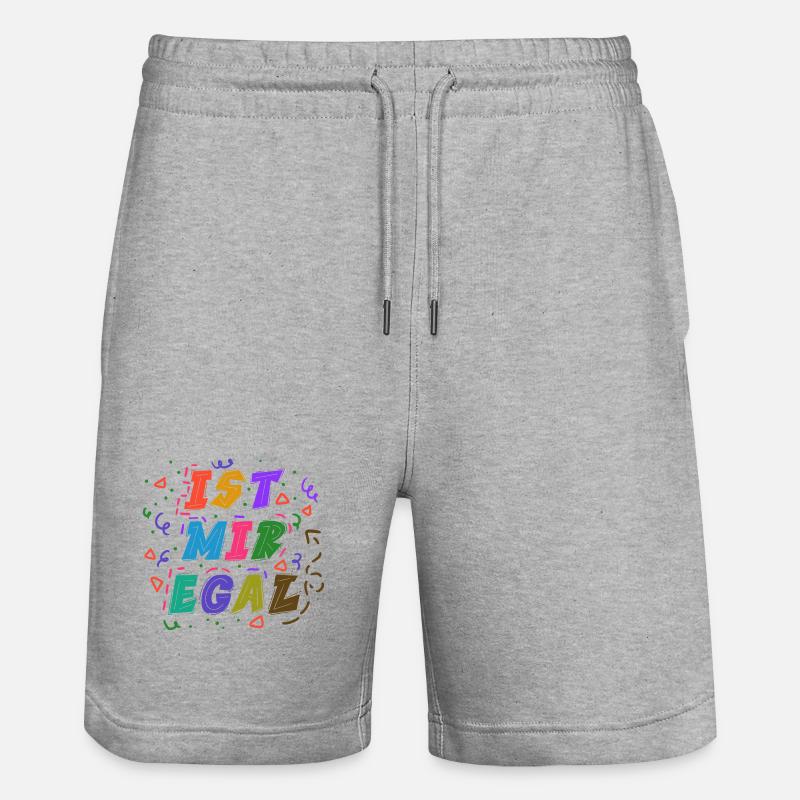 Je m’en fous Déclaration Indifférente Chill - Short de jogging bio TRAINER Stanley/Stella unisexe - gris chiné