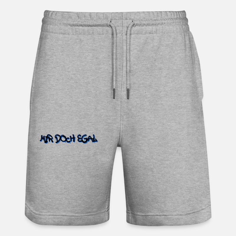 Ist Mir Egal Statement Haltung Chill - Stanley/Stella Unisex Bio Joggingshorts Trainer - Grau meliert