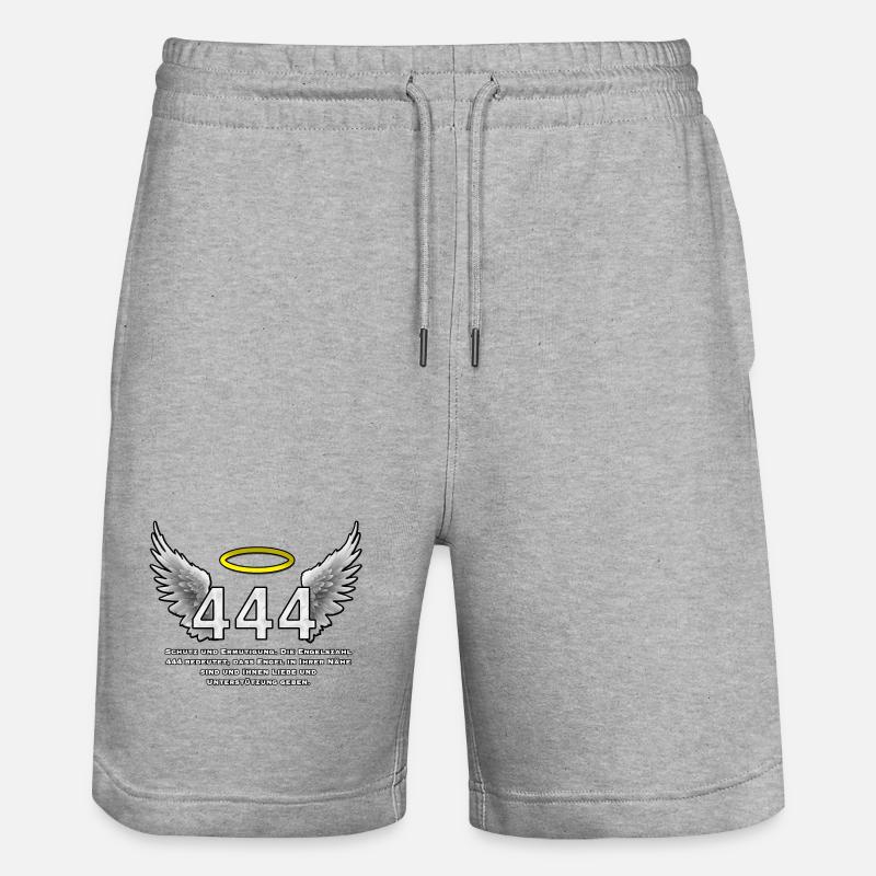 Angel Numéro 444 Éclat Ailé - Short de jogging bio TRAINER Stanley/Stella unisexe - gris chiné