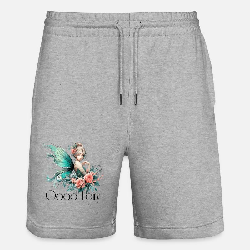 Cadeau de fée marraine - Short de jogging bio TRAINER Stanley/Stella unisexe - gris chiné