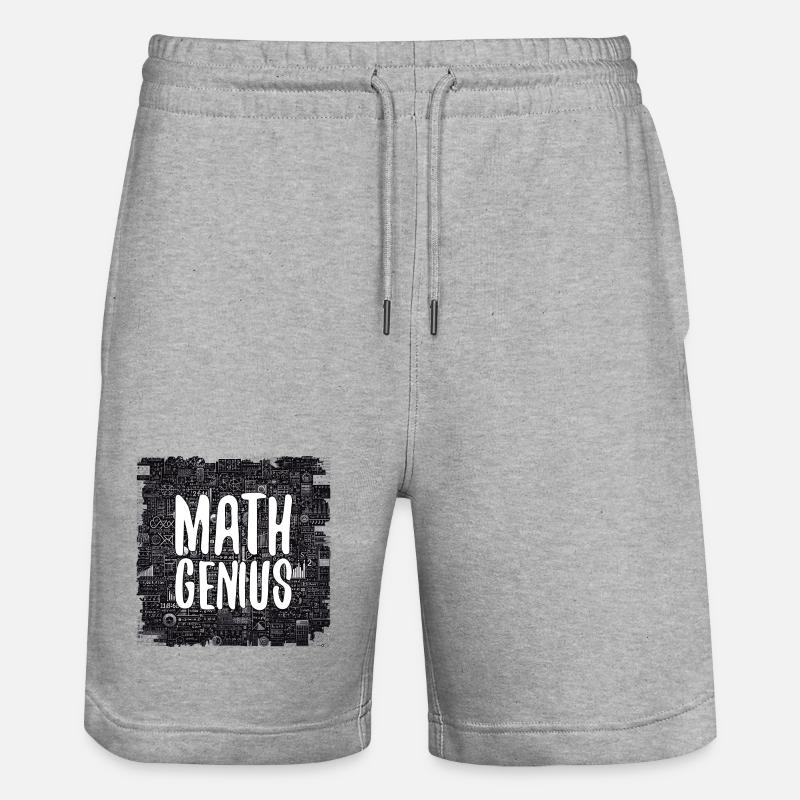 Math Genius Math Genius Math cadeau - Short de jogging bio TRAINER Stanley/Stella unisexe - gris chiné