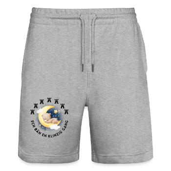 Siebenbürgen Kinder Motiv "Klinzig Gang" - Stanley/Stella Unisex Bio Joggingshorts Trainer  - Grau meliert - Vorne - Nik (191cm) & Marisol (170cm)