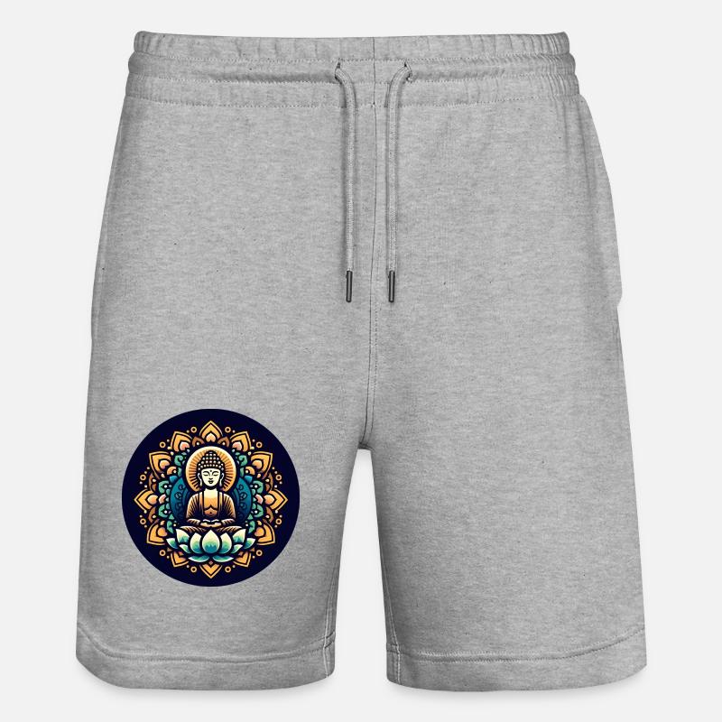 Le repos du Bouddha - Short de jogging bio TRAINER Stanley/Stella unisexe - gris chiné