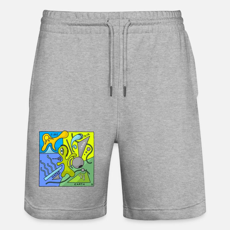 Four éléments - Short de jogging bio TRAINER Stanley/Stella unisexe - gris chiné