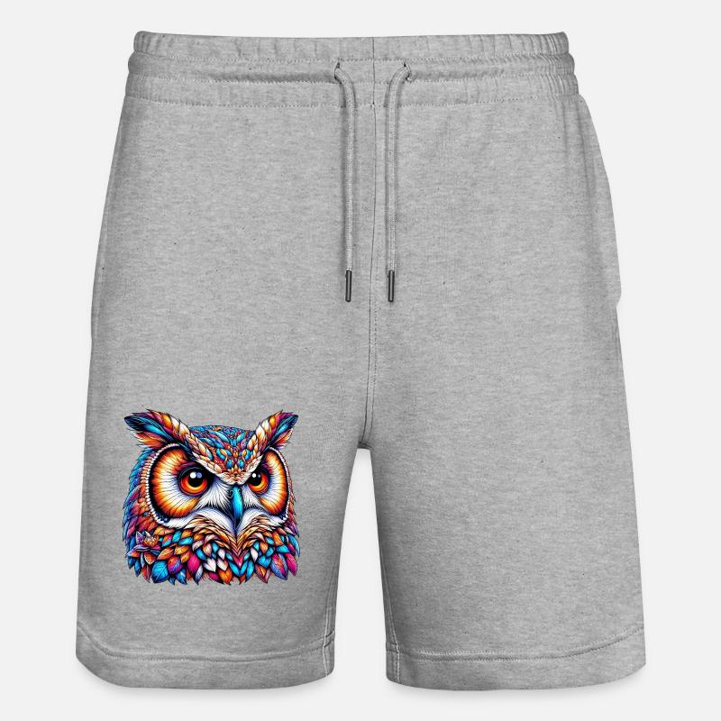 Hibou - Short de jogging bio TRAINER Stanley/Stella unisexe - gris chiné