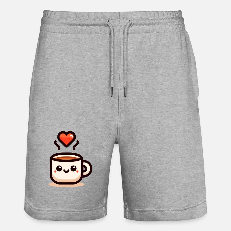 Cheery Cuppa : une gorgée d’amour - Short de jogging bio TRAINER Stanley/Stella unisexe - gris chiné