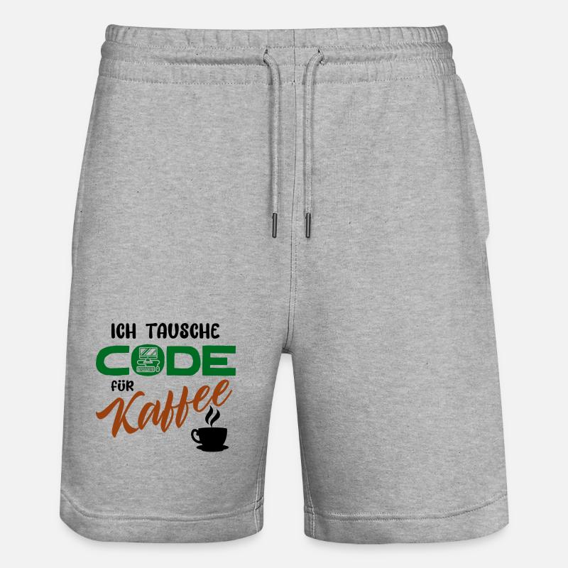 Programmierer Softwareentwickler Developer Code - Stanley/Stella Unisex Bio Joggingshorts Trainer  - Grau meliert