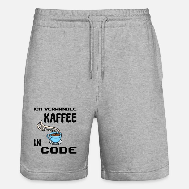 Coden Computerfreak Déclaration du développeur Nerd - Short de jogging bio TRAINER Stanley/Stella unisexe - gris chiné