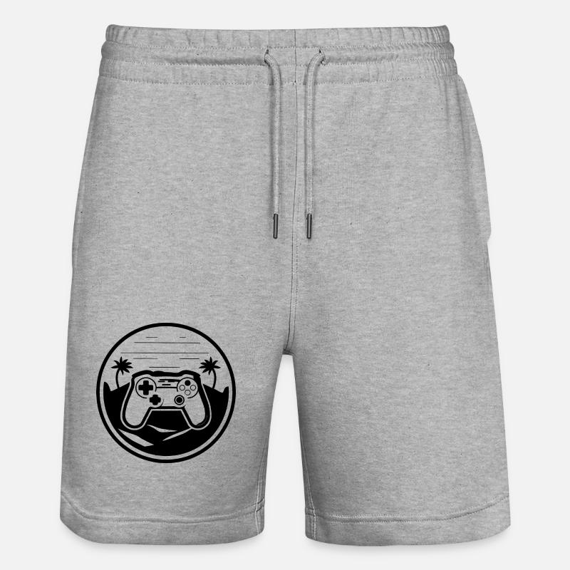 Game Controller Graphics - Stanley/Stella Trainer Unisex Organic Jogging Shorts - heather grey