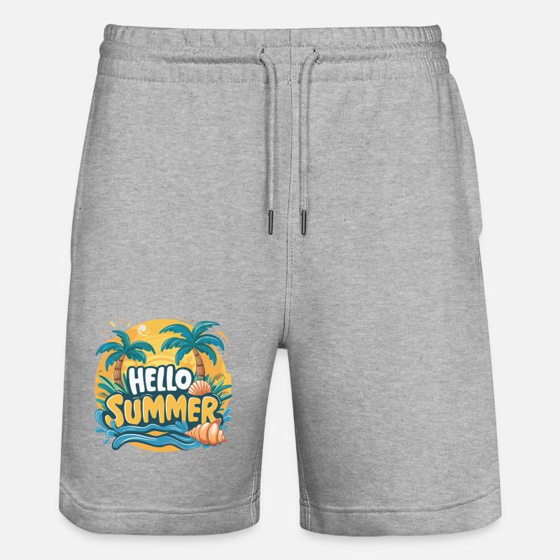 Éblouissante élégance HELLO SUMMER - Short de jogging bio TRAINER Stanley/Stella unisexe - gris chiné