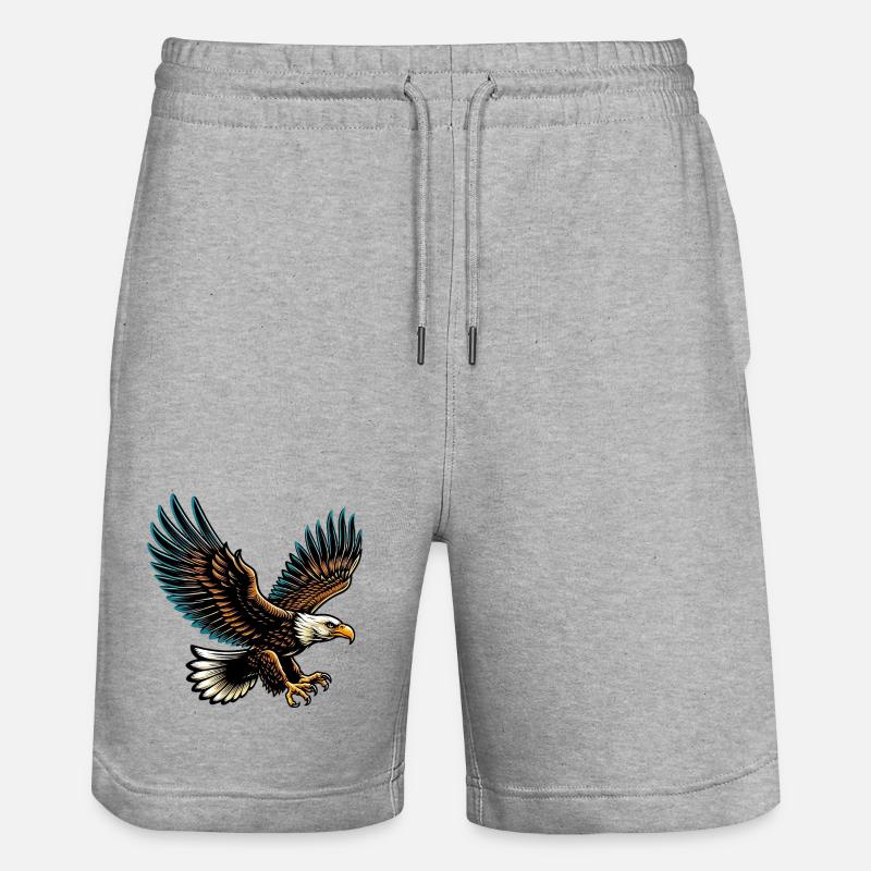 Aigle - Short de jogging bio TRAINER Stanley/Stella unisexe - gris chiné