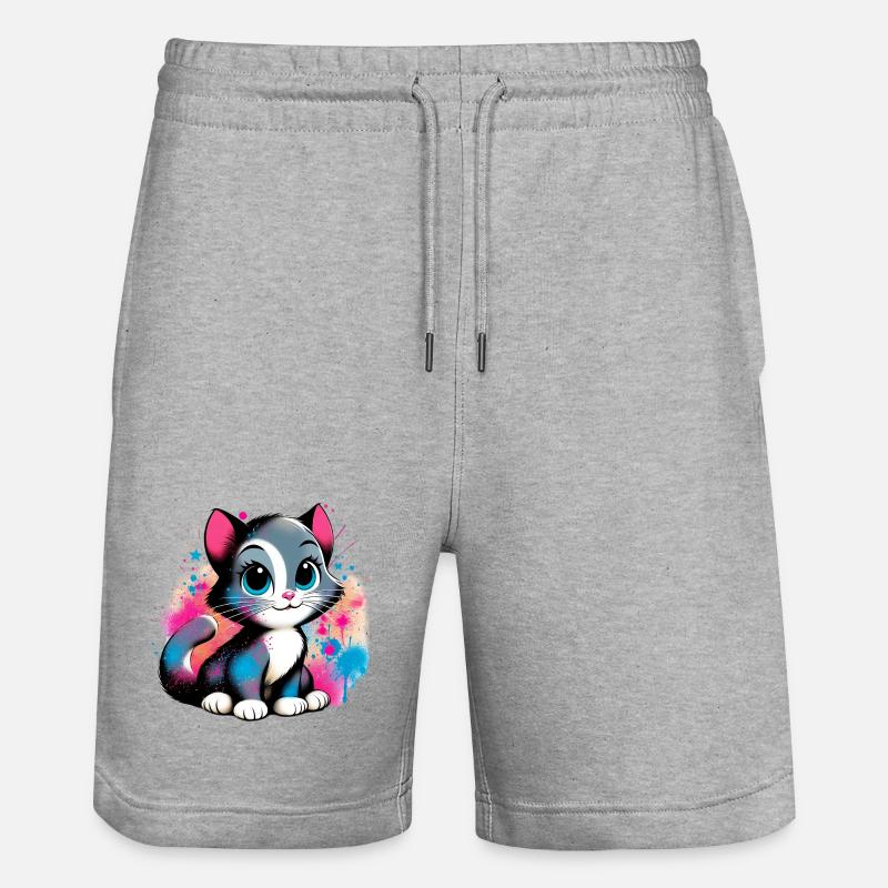 Chat - Short de jogging bio TRAINER Stanley/Stella unisexe - gris chiné