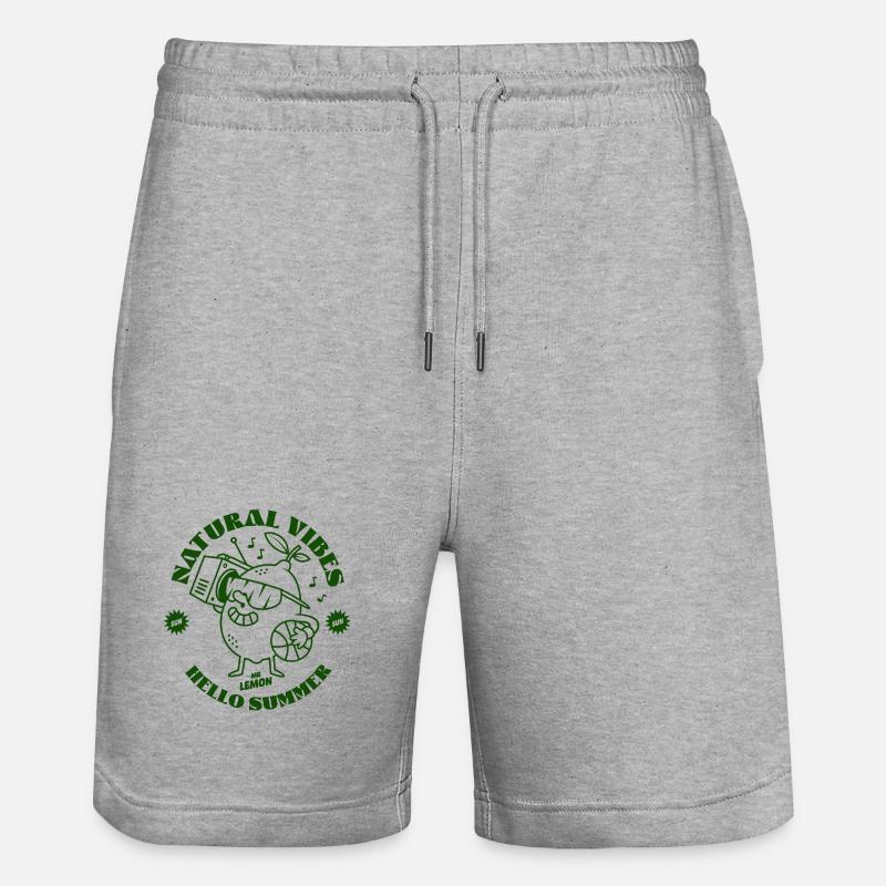 Lemon Green - Short de jogging bio TRAINER Stanley/Stella unisexe - gris chiné