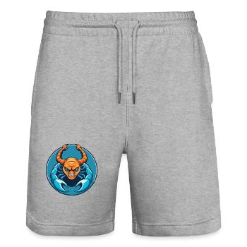 Skorpion Niedliches Kawaii Cartoon Tier Haustier Logo - Stanley/Stella Unisex Bio Joggingshorts Trainer  - Grau meliert - Vorne - Nik (191cm) & Marisol (170cm)