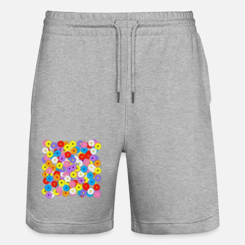 Mer de fleurs - Short de jogging bio TRAINER Stanley/Stella unisexe - gris chiné