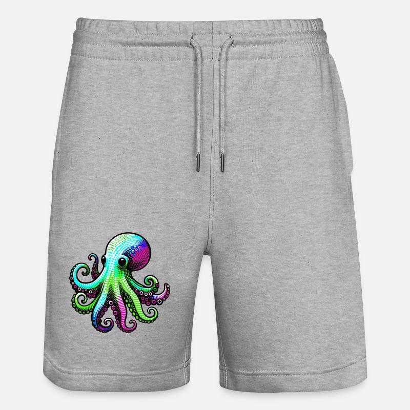 Pieuvre - Short de jogging bio TRAINER Stanley/Stella unisexe - gris chiné
