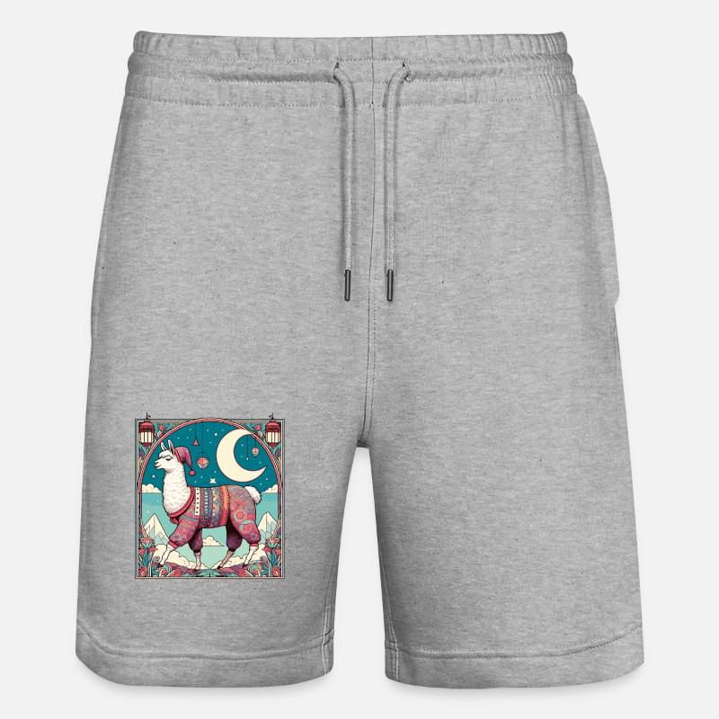 Cadeau de pyjama lama - Short de jogging bio TRAINER Stanley/Stella unisexe - gris chiné