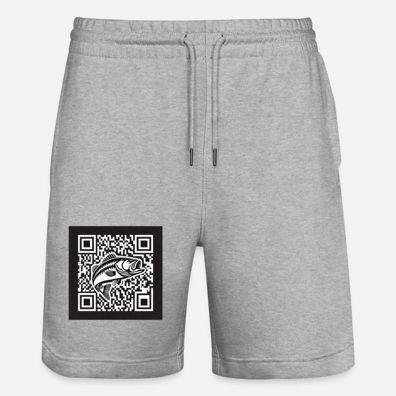 Design de code QR Perch - Short de jogging bio TRAINER Stanley/Stella unisexe - gris chiné