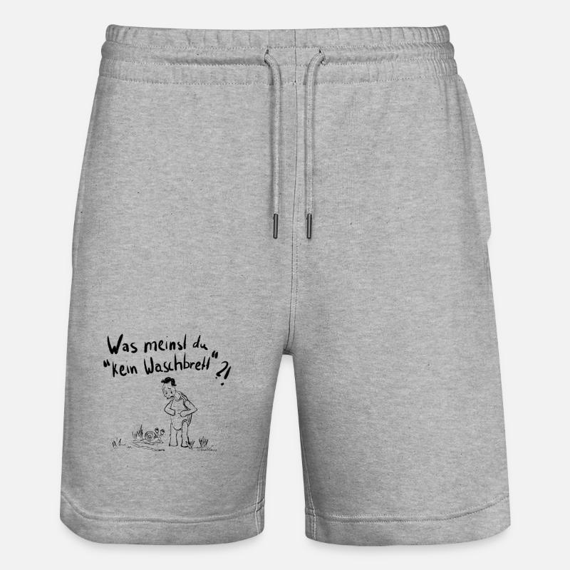 Pas de planche à laver - Short de jogging bio TRAINER Stanley/Stella unisexe - gris chiné