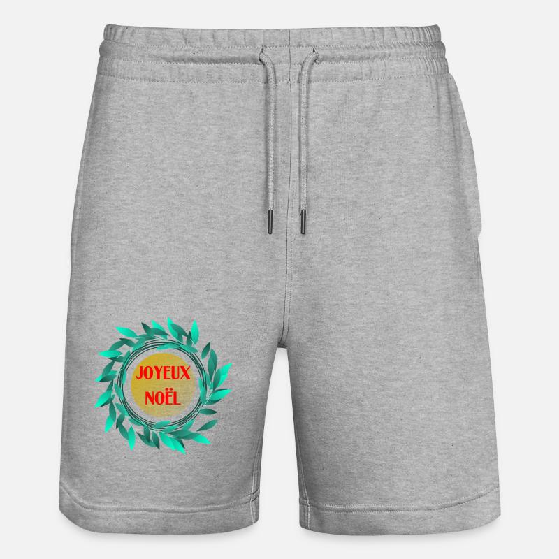 NOËL. JOYEUX NOËL - Short de jogging bio TRAINER Stanley/Stella unisexe - gris chiné